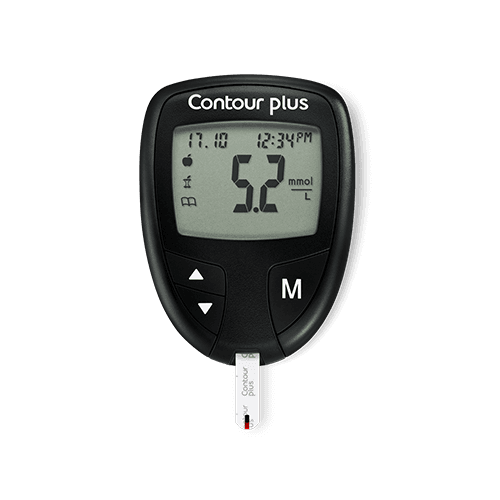 The CONTOUR PLUS blood glucose monitor